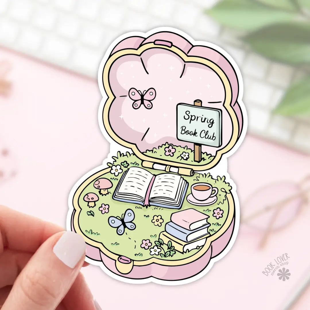 Spring Book Club Pocket Sticker