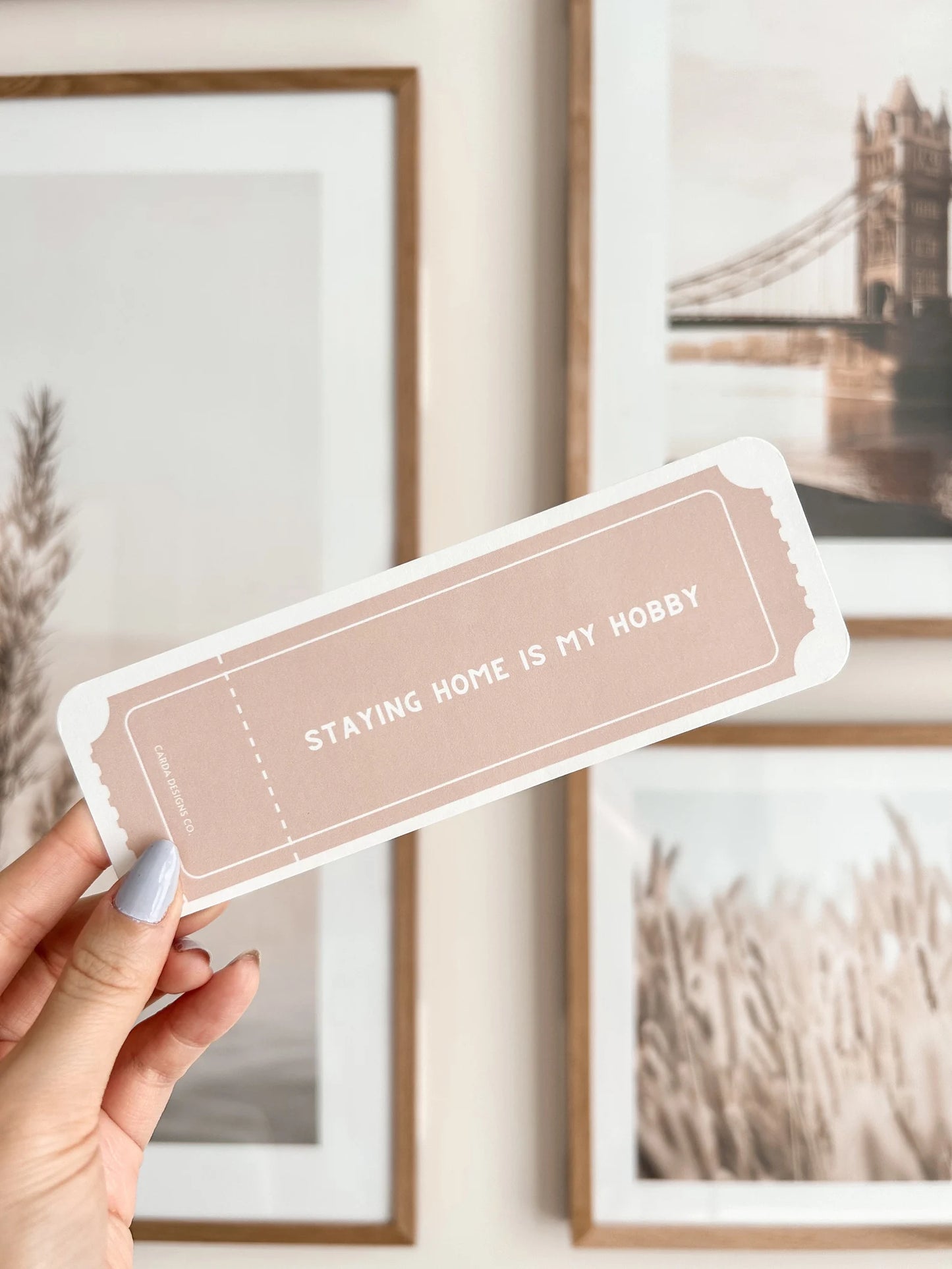 The Home Body Club Ticket Bookmark