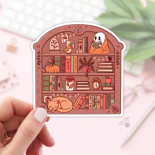 Cozy Bookshelf Sticker image 0