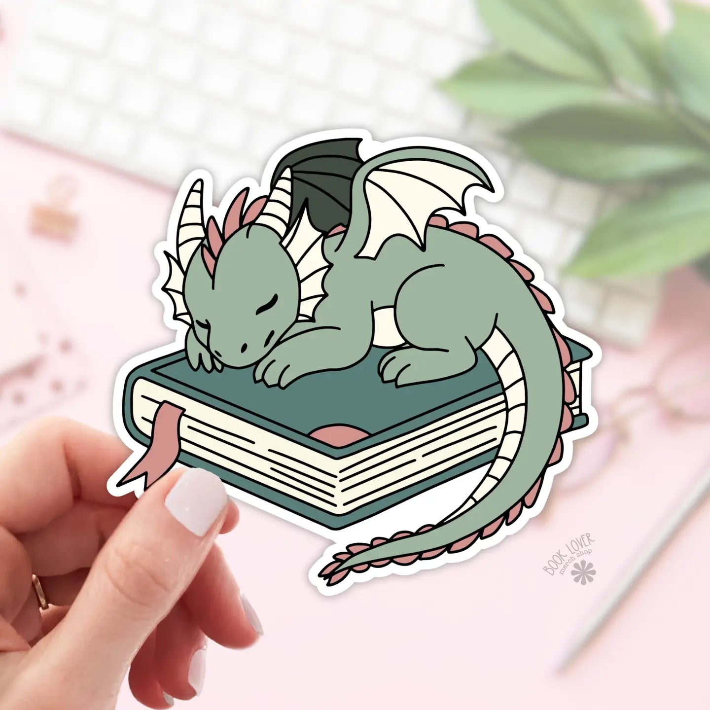 Fantasy Dragon Book Sticker image 0