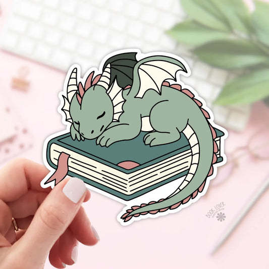 Fantasy Dragon Book Sticker image 0
