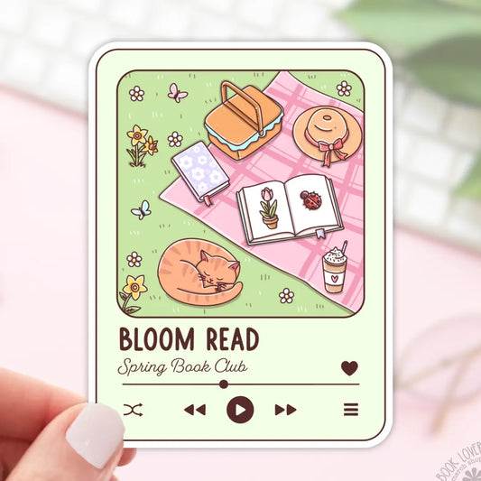 Bloom Read Spring Book Club Sticker