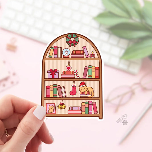 Christmas Bookshelf Sticker image 0