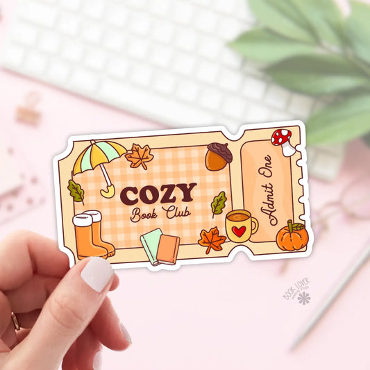 Cozy Book Club Sticker image 0