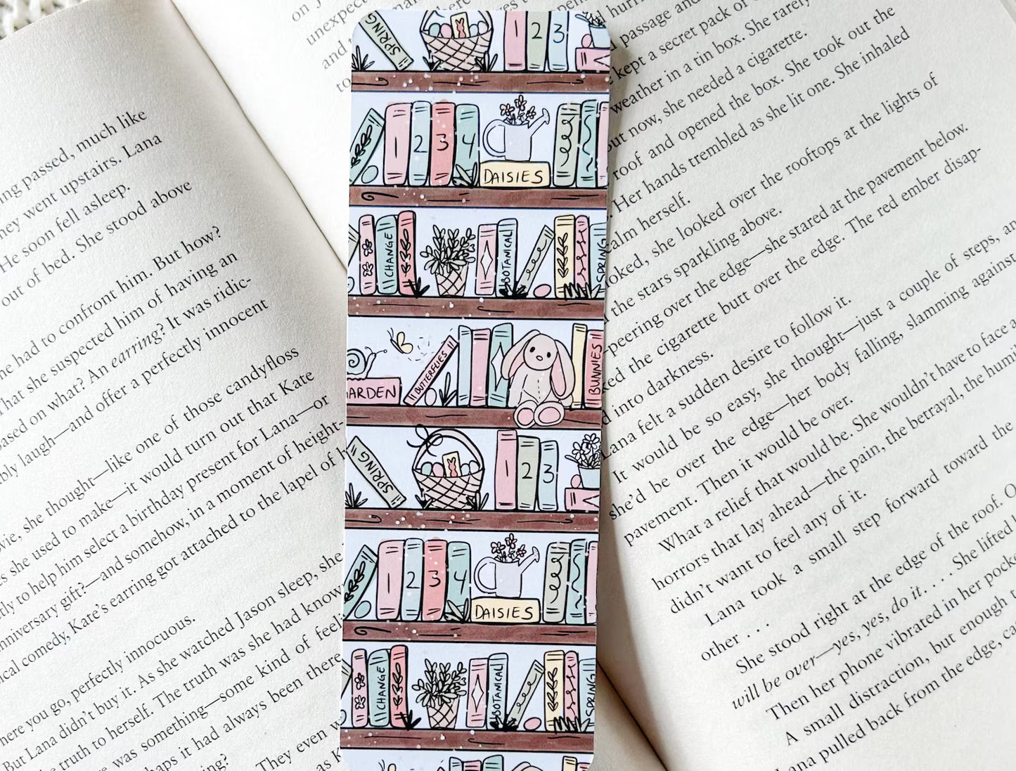 Pastel Spring Bookshelf Bookmark image 0