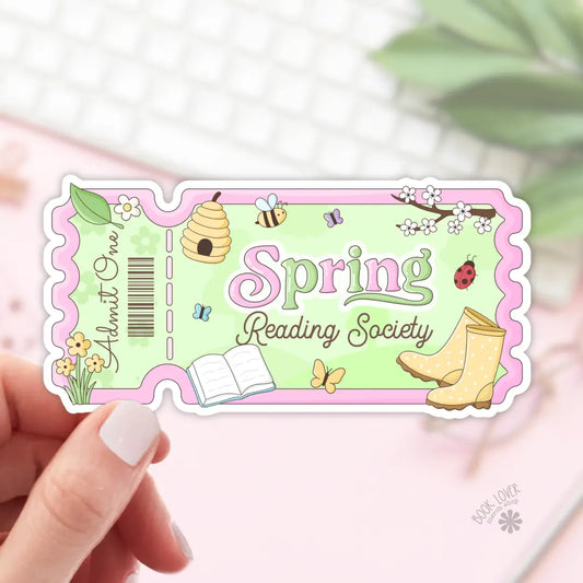 Spring Reading Society Sticker