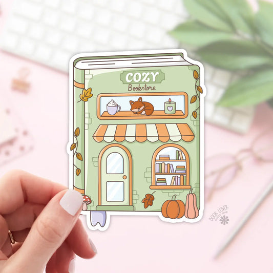 Cozy Bookstore Sticker image 0