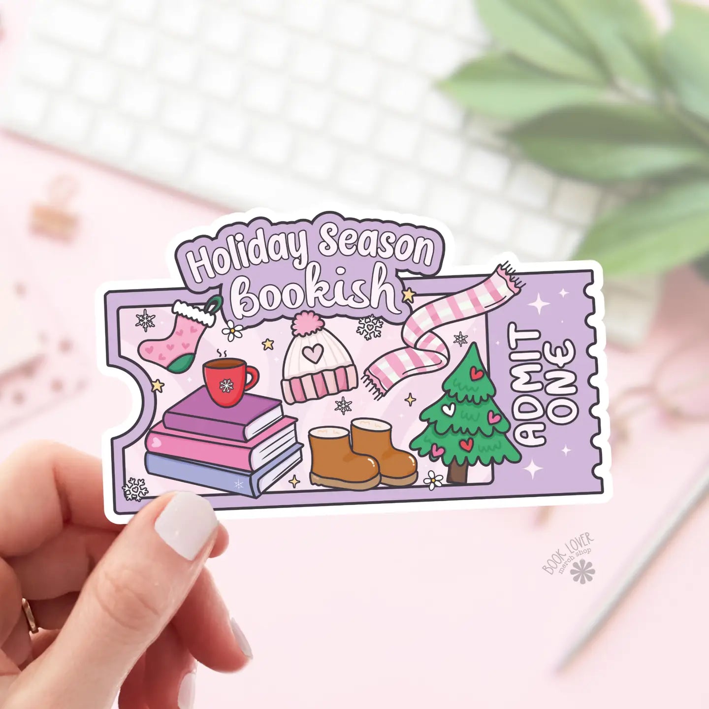 Holiday Season Bookish Sticker image 0