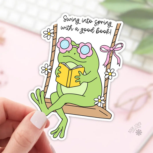 Swing Into Spring with A Good Book Sticker