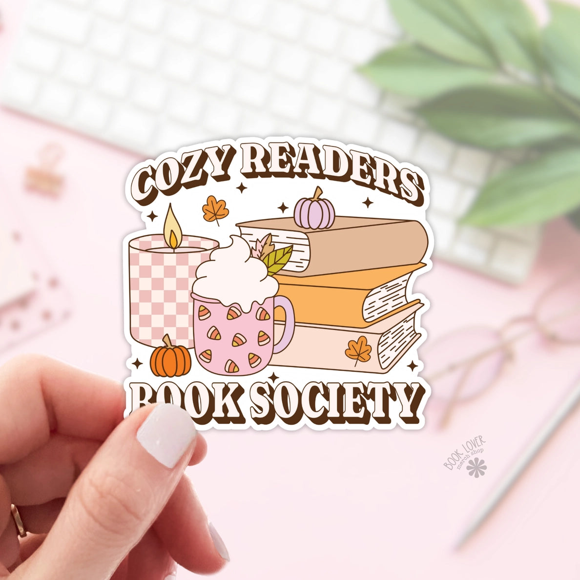 Cozy Readers Book Society Sticker