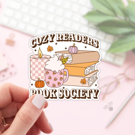 Cozy Readers Book Society Sticker