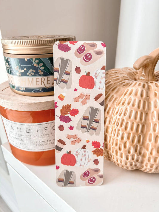 Cozy Autumn Bookmark