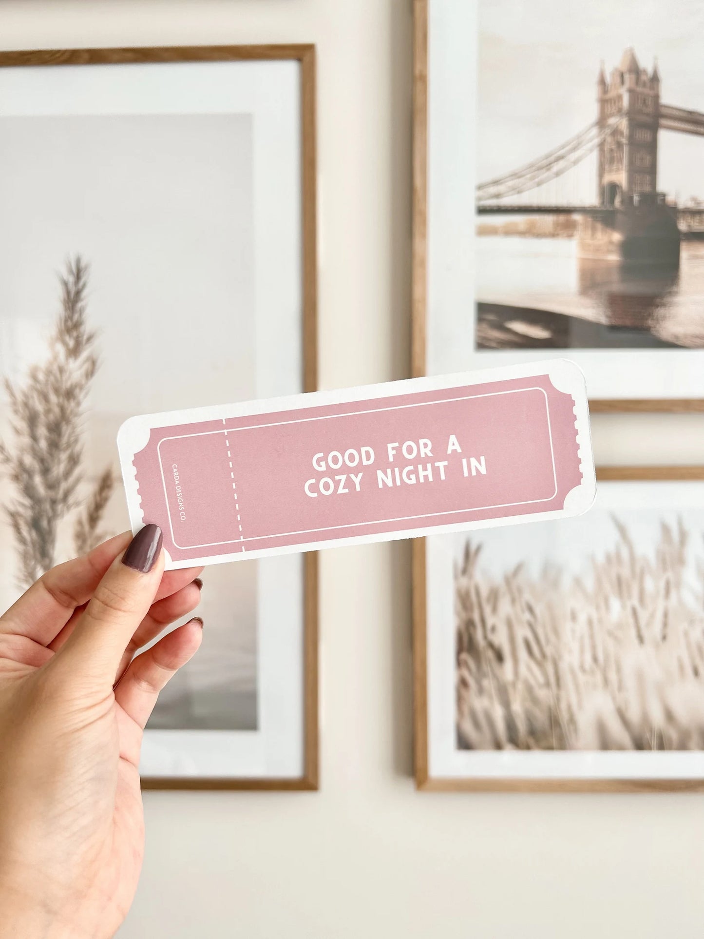 Stay In & Read Blush Bookmark