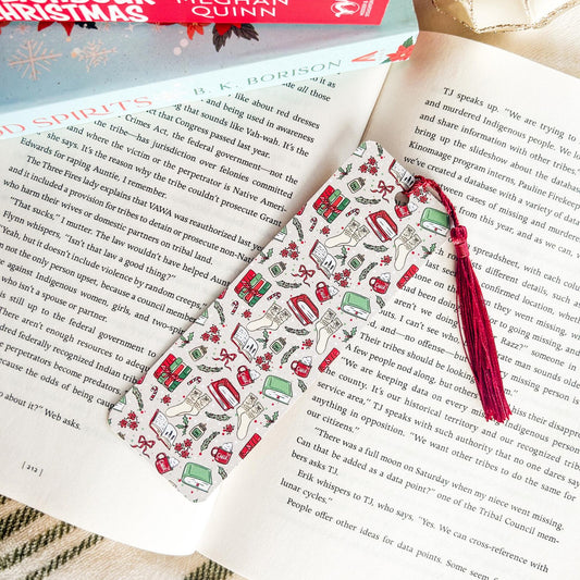 Booklover Christmas Bookmark